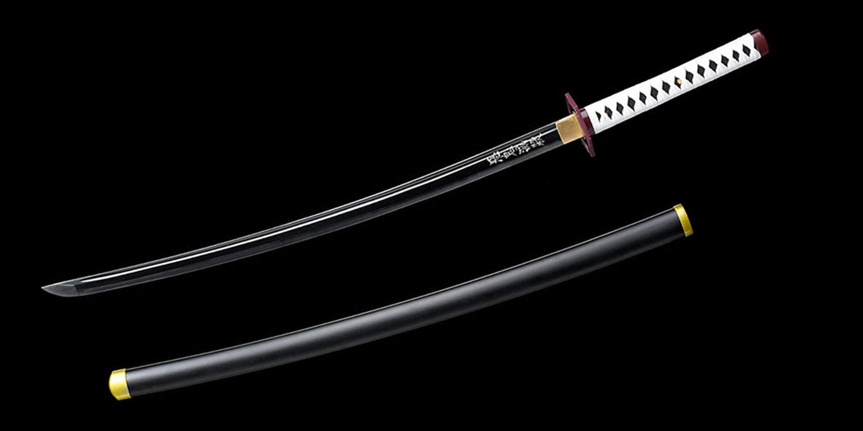 Black Friday Offer: COOLKATANA Giyu Tomioka Black Blade Nichirin Sword