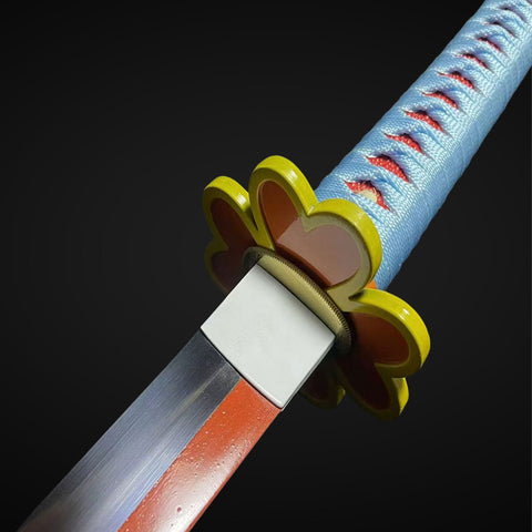 Handmade Anime Demon Slayer swords Mitsuri  sword Kanroji Nichirin Katana Sword 1045 Carbon Steel Full Tang