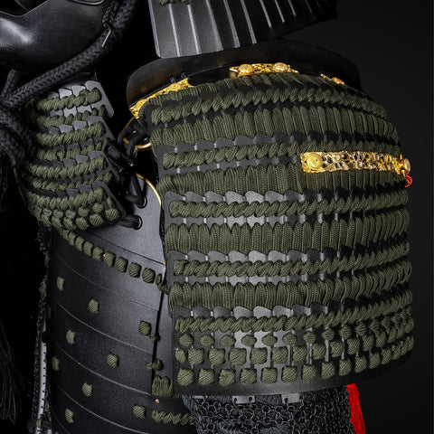 Handmade Life-Size Yoroi, Black Sanada Nobuyuki Samurai Armor Set