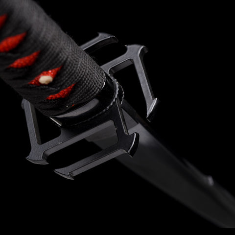 0130mini-U Coolkatana 
Bleach Anime Ichigo Tanto Mini Katana Shout Sword New Tensa Zangetsu Black Tsuba Fitting 