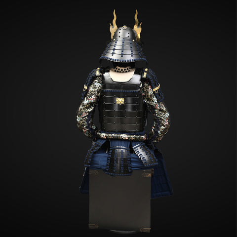 Handmade Life Size Yoroi,Tokugawa Clan Black Samurai Armor with Helmet