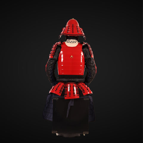 Handmade Takeda Clan Life-Size Yoroi,Japanese Samurai Armor with Red Suji Kabuto Helmet