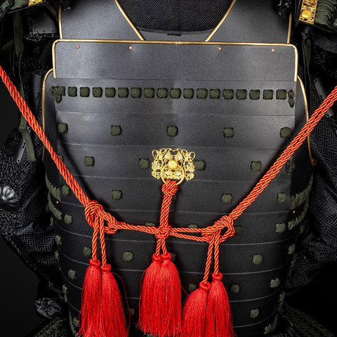 Handmade Life-Size Yoroi, Black Sanada Nobuyuki Samurai Armor Set