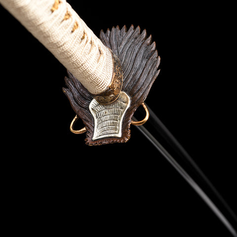 Dragon Scales T10 Forged Katana with Genuine Ray Skin Handle and Gold-Silver Copper Fittings