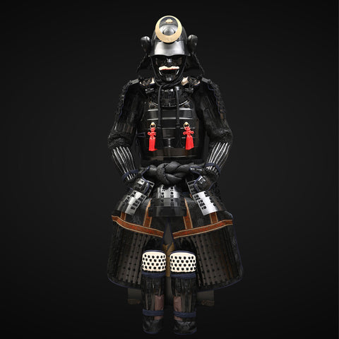 Handmade Life-Size Yoroi Oda Clan Samurai Armor with Black Kachi Helmet