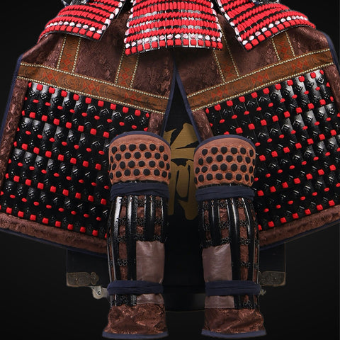 Handmade Life Size Yoroi,Takeda Clan Red Samurai Armor with Kuro Kuwagata Helmet