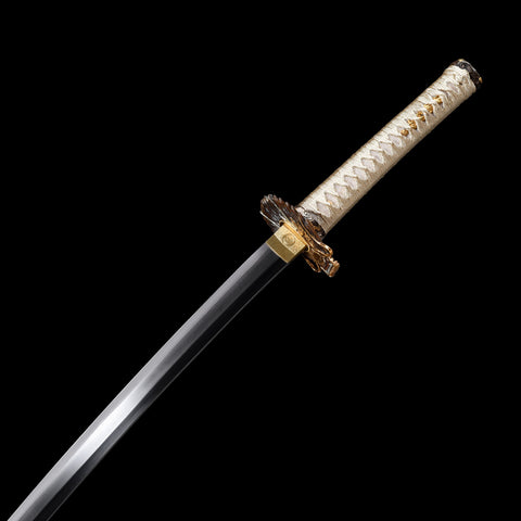 Dragon Scales T10 Forged Katana with Genuine Ray Skin Handle and Gold-Silver Copper Fittings