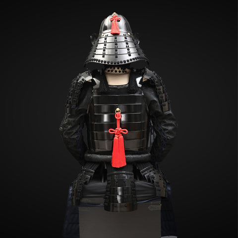 Handmade Life-Size Yoroi Oda Clan Samurai Armor with Black Kachi Helmet