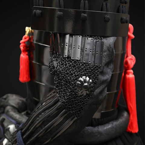 Handmade Life-Size Yoroi Oda Clan Samurai Armor with Black Kachi Helmet