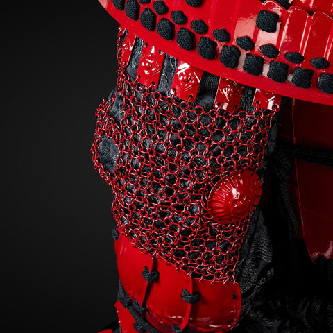 Handmade Life-Size Sanada Nobuyuki Clan Samurai Armor – Red Yoroi