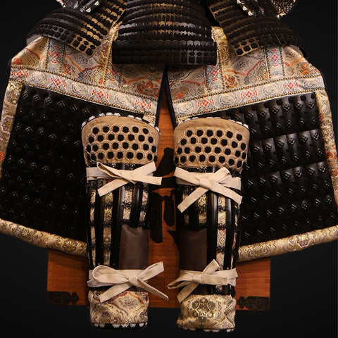 Handmade Life Size Yoroi,Tokugawa Clan Black and White Samurai Armor with Helmet