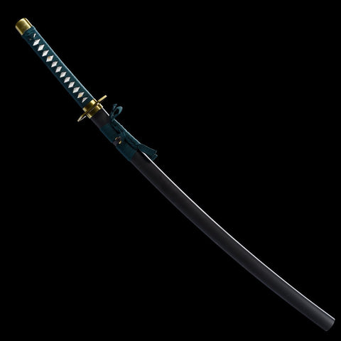 bleach-aizen-kyoka-suigetsu-zanpakuto-blue-handle1060SteelBlade katana swordNo HY-0018-U