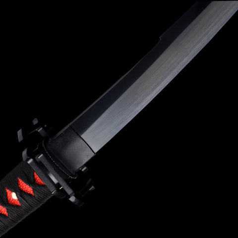 0130mini-U Coolkatana 
Bleach Anime Ichigo Tanto Mini Katana Shout Sword New Tensa Zangetsu  Black Tsuba Fitting Black Blade