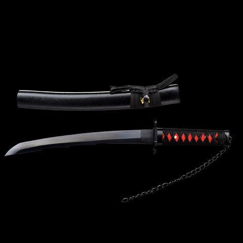 0130mini-U Coolkatana 
Bleach Anime Ichigo Tanto Mini Katana Shout Sword New Tensa Zangetsu 1060 Carbon Steel Blade  