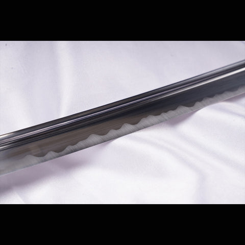 Hand Forged Japanese Samurai Katana Sword Manganese Steel Blade Clay Tempered Brass Tsuba-COOLKATANA