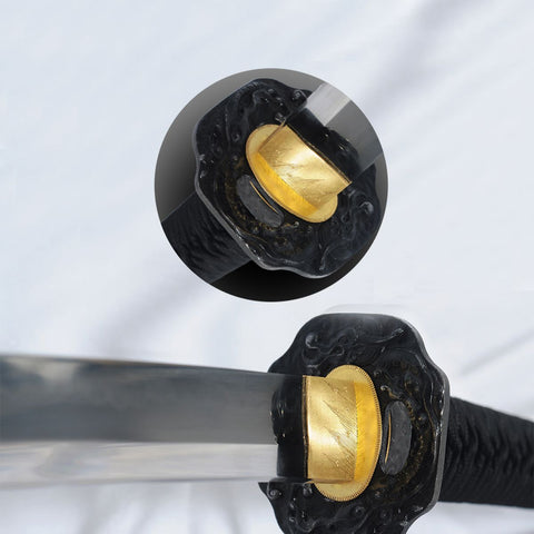 Handmade Japanese 42inch Samurai Katana Sword 1095 High Carbon Steel Clay Tempered Blade Iron Tsuba-COOLKATANA