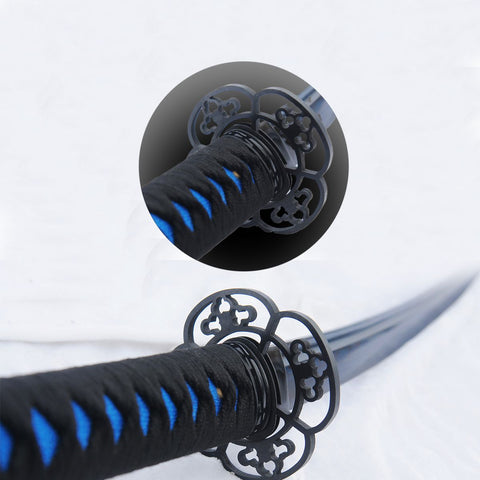 Blue Japanese Samurai Katana with Black Tsuba-SL-1256-U