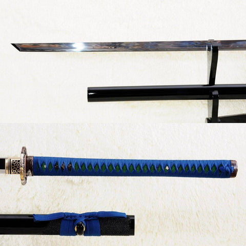 Hand Forged Japanese 53inch Chokuto Ninja Sword Mirrorlike Straight Blade Ninjato Clay Tempered KIRIHA-ZUKURI-COOLKATANA