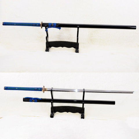 Hand Forged Japanese 53inch Chokuto Ninja Sword Mirrorlike Straight Blade Ninjato Clay Tempered KIRIHA-ZUKURI-COOLKATANA