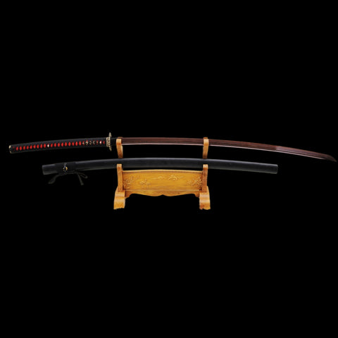 53inchFolded Steel Nodachi Japanese Long Sword Reddish Black Blade--SL865