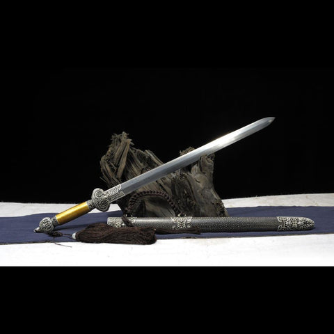 Handmade Chinese Sword Little JinFu Short Sword Folded Steel Blade Finely Polished-COOLKATANA