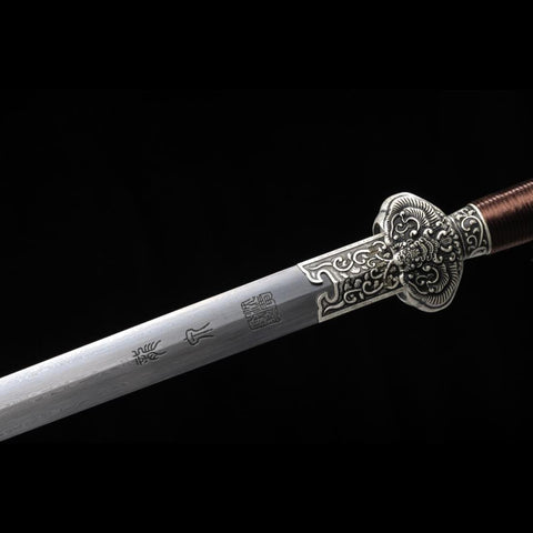 Handmade Chinese Sword Little JinFu Short Sword Folded Steel Blade Finely Polished-COOLKATANA