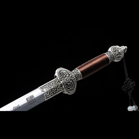 Handmade Chinese Sword Little JinFu Short Sword Folded Steel Blade Finely Polished-COOLKATANA