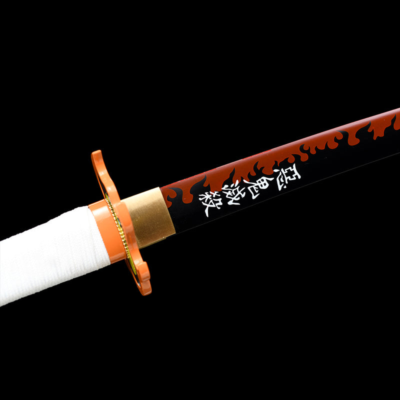 Handmade Anime Katana Demon Slayer Kyojuro Rengoku Nichirin Sword 1045 –  BoxKatana