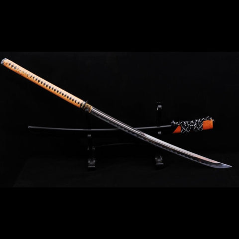 Hand Forged Japanese Naginata Sword 1095 Carbon Steel Rayskin Saya-COOLKATANA-SL-821-U