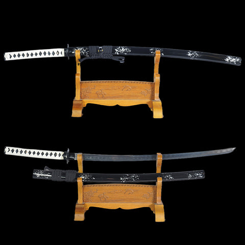 Hand Forged Japanese Samurai Katana Sword Damascus Steel Kiriha-Zukuri Full Tang-COOLKATANA