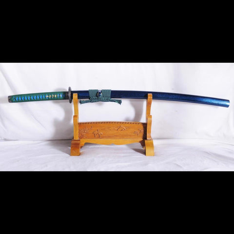 Hand Forged Japanese Samurai Katana Sword Dragon Carving Combined Material Sanmai Full Tang-COOLKATANA