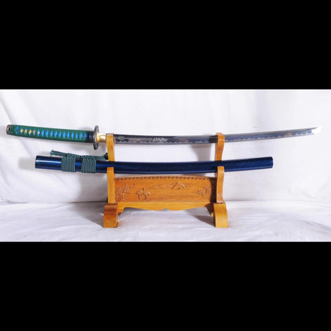 Hand Forged Japanese Samurai Katana Sword Dragon Carving Combined Material Sanmai Full Tang-COOLKATANA