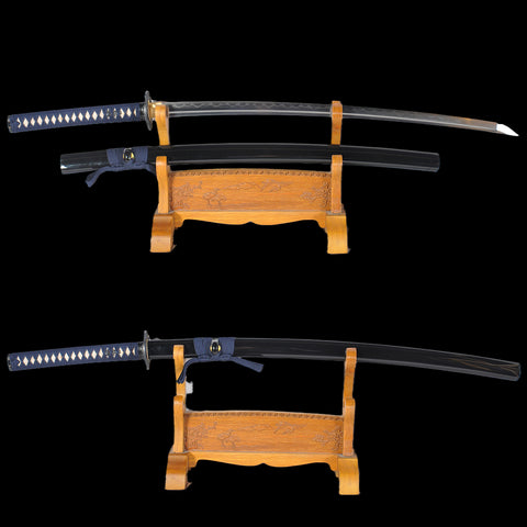 Hand Forged Japanese Samurai Katana Sword Folded Steel Clay Tempered Full Tang Functional-COOLKATANA