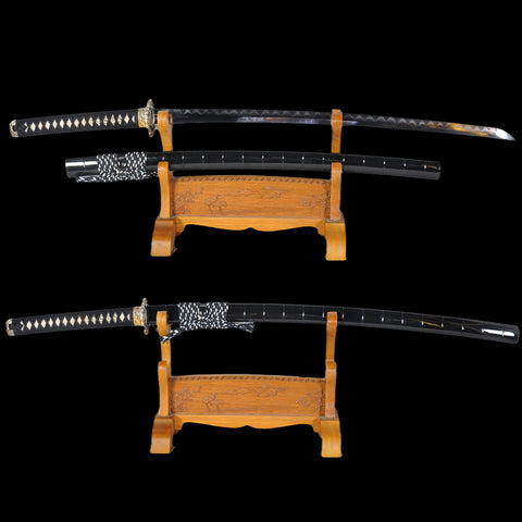 Hand Forged Japanese Samurai Katana Sword High End Clay Tempered Combined Material Gyaku-Kobuse Structure-COOLKATANA