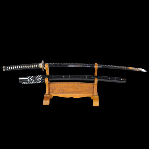 Hand Forged Japanese Samurai Katana Sword High End Clay Tempered Combined Material Gyaku-Kobuse Structure-COOLKATANA