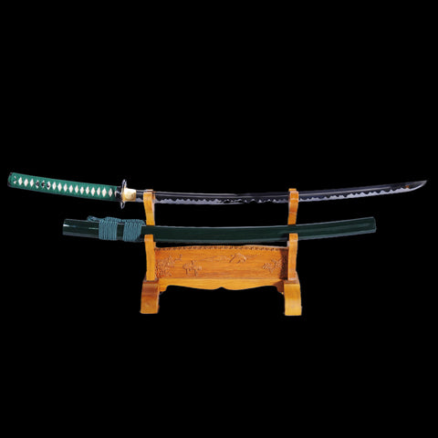 Hand Forged Japanese Samurai Katana Sword Masterpiece Azure Dragon Katana 9260 Spring Steel Blade-COOLKATANA