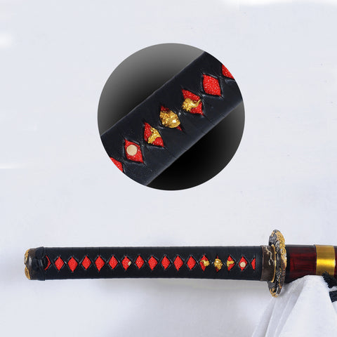 Hand Forged Japanese Samurai Sword Clay Tempered Katana With Kozuka Shell Saya-COOLKATANA-SL-811-U