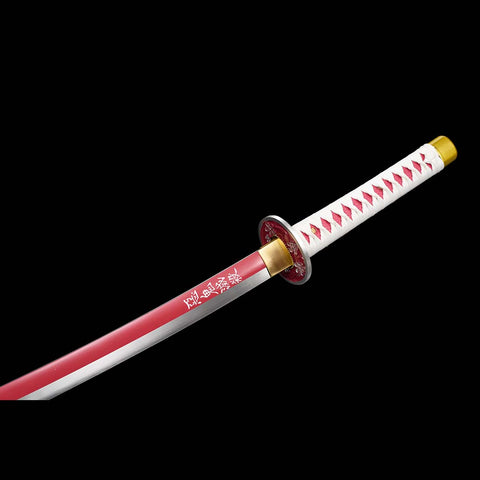 Handmade Anime Demon Slayer Tsuyuri Kanao Nichirin Katana Sword 1060 Carbon Steel Full Tang Red Blade-COOLKATANA