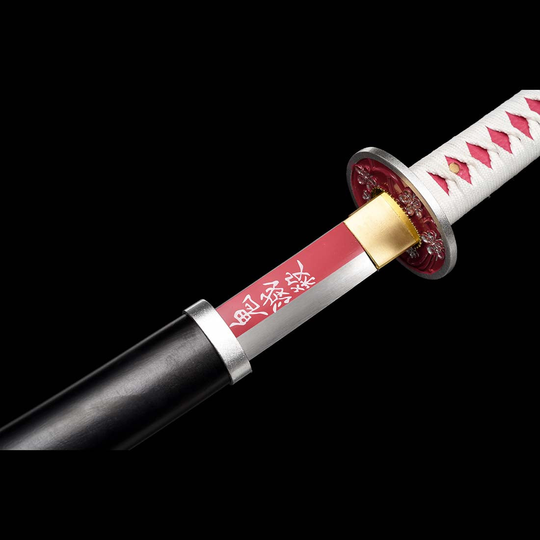 Demon Slayer Tsuyuri Kanao Nichirin Katana Sword with Full Tang Red ...