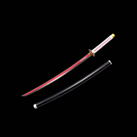 Handmade Anime Demon Slayer Tsuyuri Kanao Nichirin Katana Sword 1060 Carbon Steel Full Tang Red Blade-COOLKATANA