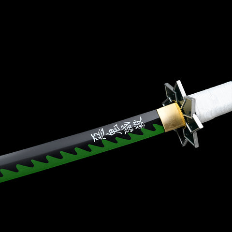 Demon Slayer Sanemi Shinazugawa Katana with Green Blade-QQ-0107-U