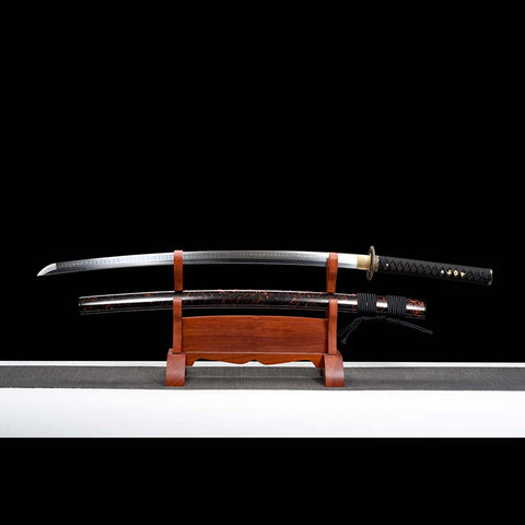 Japanese Dragon Pattern Fitting Hardwood Spot Paint Katana Sword