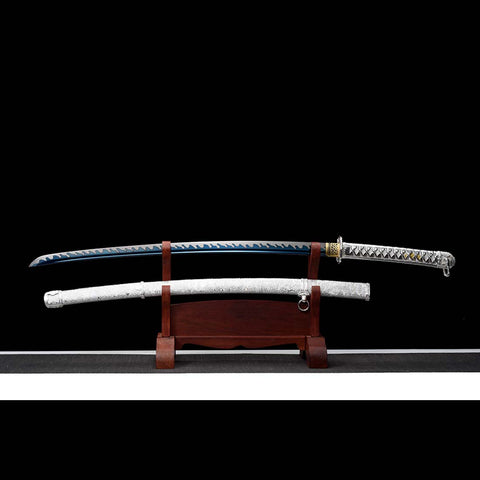 Handmade Japanese Samurai Katana, WWII Command Sword 9260 Spring Steel Full Tang Clay Tempered-COOLKATANA-QQ-0216-U