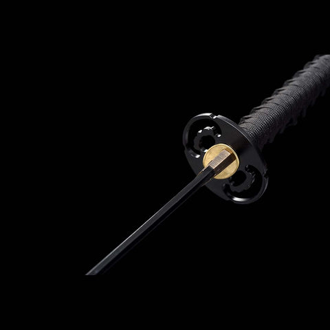 Black Blade Double Narrow Bo-hi Katana-QQ-0230-U