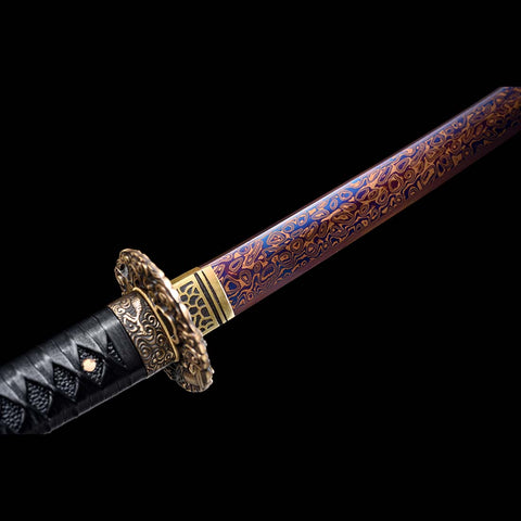 Bluing Craft Dragon Pattern Blade Katana-QQ-0240-U