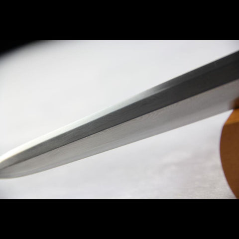 Handmade Chinese Sword Mini Longquan Short Sword Folded Steel Blade Ebony Scabbard-COOLKATANA