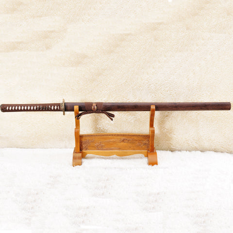 Hand Forged Japanese Ninja Chokuto Straight Blade Sword 1095 Steel Dragon Tsuba Full Tang-COOLKATANA