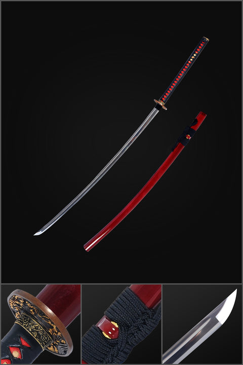 COOLKATANA 53inch Red Sheath Odachi Japanese Samurai Long Sword