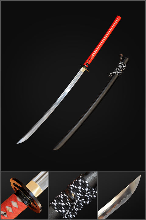 Hand Forged Japanese 47inch Naginata Sword 1095 High Carbon Steel Blade Alloy Tsuba-COOLKATANA