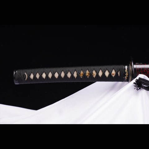 Hand Forged Japanese Samurai Katana Sword T8 Tool Steel Blade Clay Tempered Full Tang-COOLKATANA